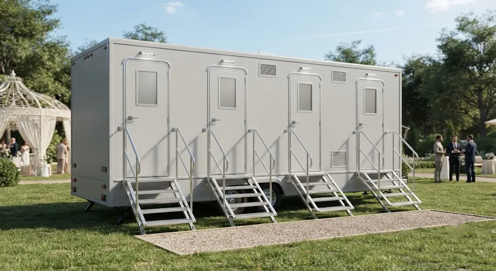 4 stall restroom trailer from our Arden-Arcade fleet